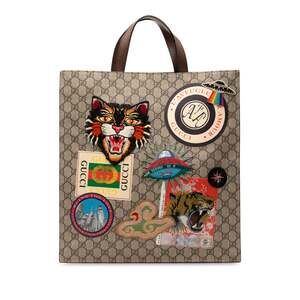 Courrier Convertible Soft Open Tote Gg #221366G12B